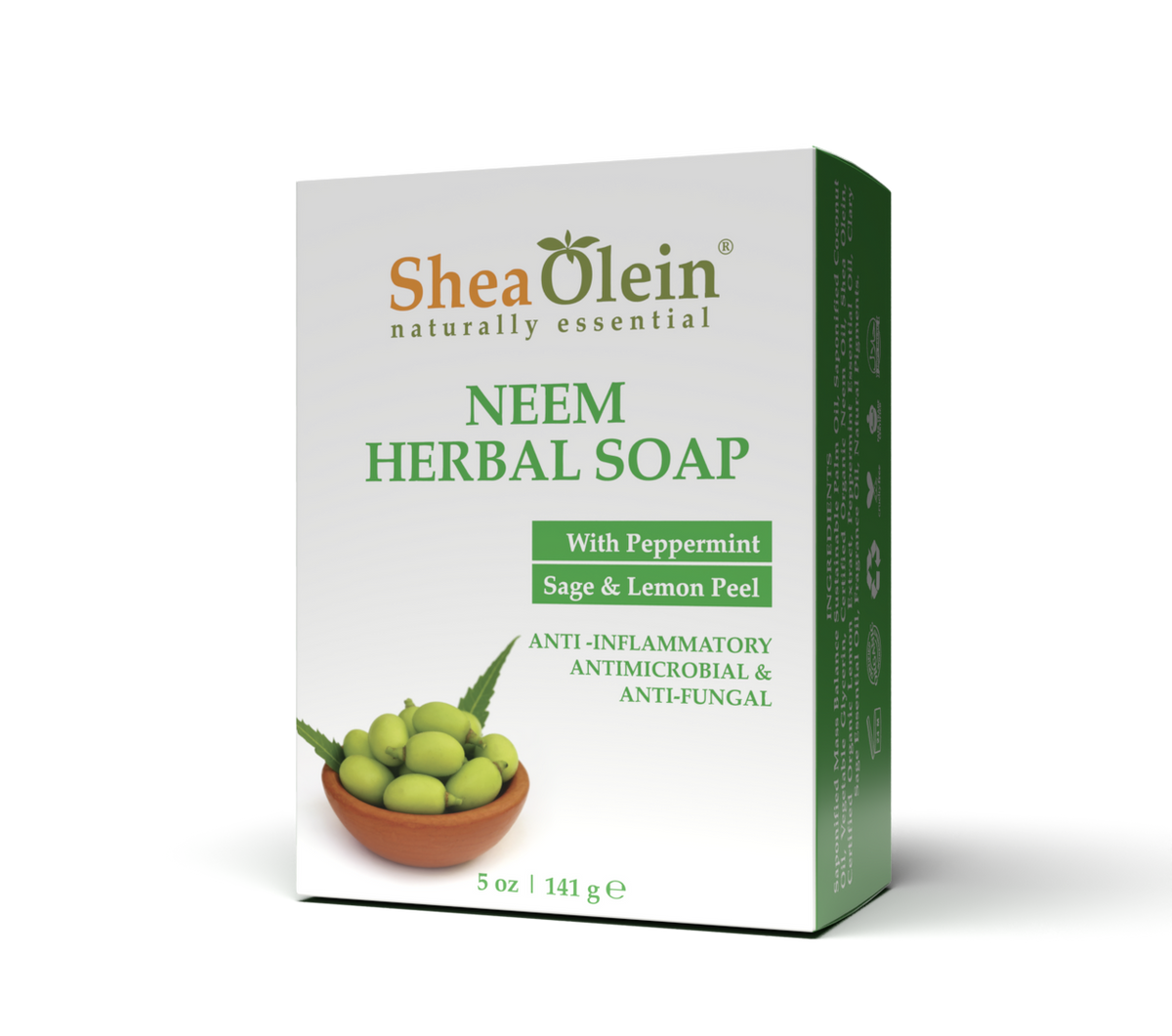Neem Herbal Soap with Peppermint, Sage & Lemon Peel 5oz